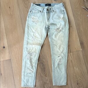 Lucky Brand Light Blue Distressed Straight Leg Jeans